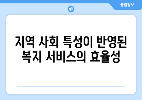 복지 제도의 지역적 특성과 차별성